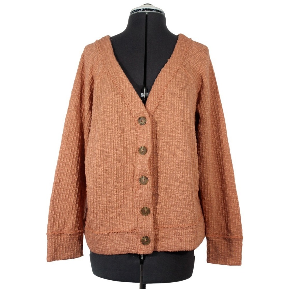 Vince Camuto Two Textured Cardigan‎ Women's XL Button Front V-Neck Long Sleeve